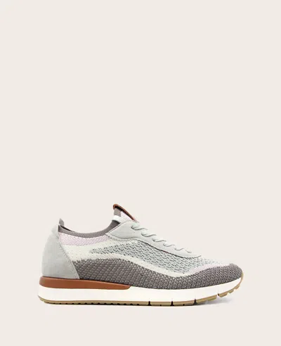 Gentle Souls Juno Leather Sneaker In Taupe Multi Knit
