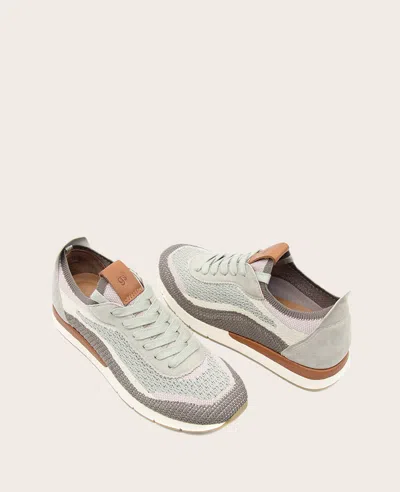 Gentle Souls Juno Leather Sneaker In Taupe Multi Knit