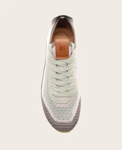 Gentle Souls Juno Leather Sneaker In Taupe Multi Knit