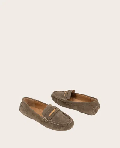 Gentle Souls Women's Madison Loafer Flats In Shitake Suede