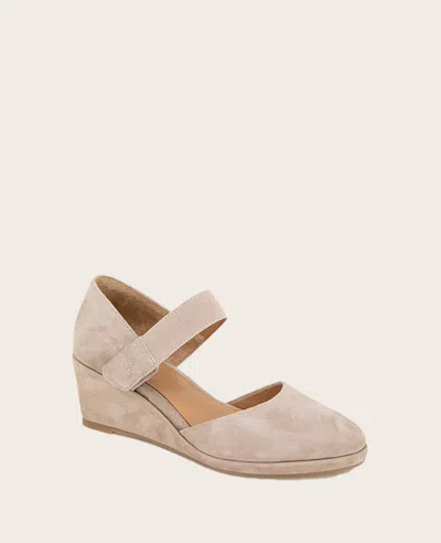 Gentle Souls Women's Oriana Wedge Pumps In Mushroom Suede