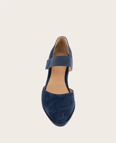 Gentle Souls - Oriana Suede Wedge In Navy Suede