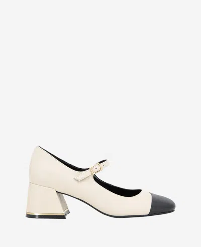 Kenneth Cole Alec Mary Jane Pump In White Black Patent