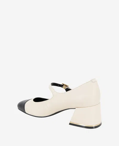 Kenneth Cole Alec Mary Jane Pump In White Black Patent
