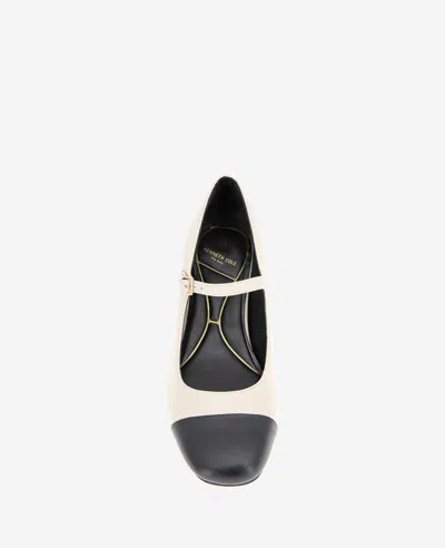 Kenneth Cole Alec Mary Jane Pump In White Black Patent