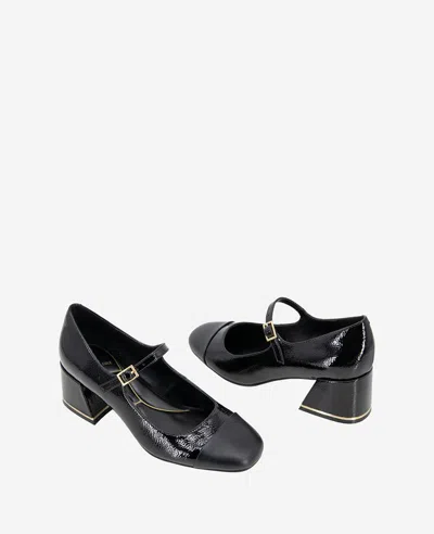 Kenneth Cole Brynne Platform Mary Jane Pump In Black Black Patent