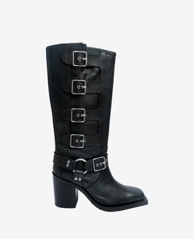 Kenneth Cole Emmett Knee High Boot In Black Leather
