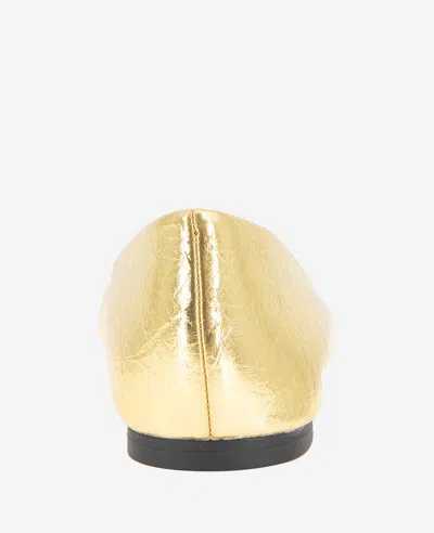 Kenneth Cole Johanna Square Toe Flat In Gold
