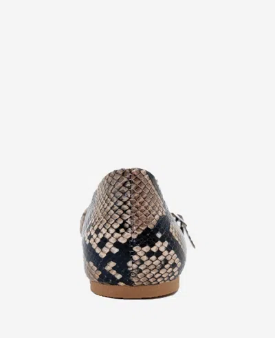 Kenneth Cole Magnolia Mary Jane Flat In Taupe Snake