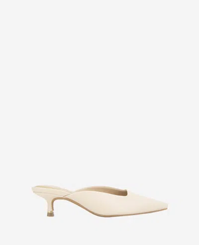 Kenneth Cole Margo Kitten Heel Mule In Whitecap Leather