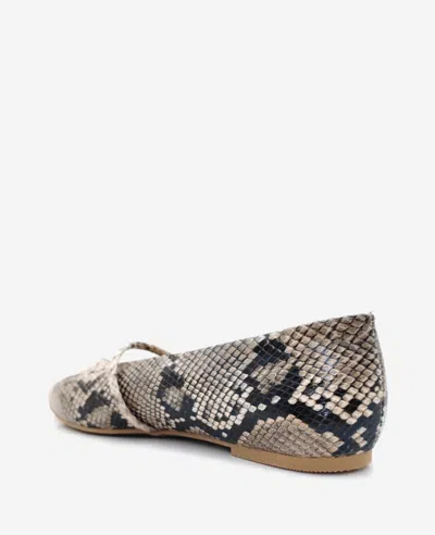 Kenneth Cole Magnolia Mary Jane Flat In Taupe Snake