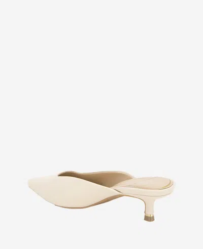 Kenneth Cole Margo Kitten Heel Mule In Whitecap Leather