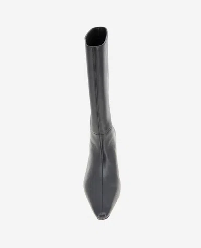 Kenneth Cole Utah Pointed Toe Knee High Boot In Black Leather