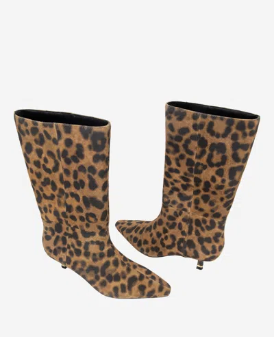Kenneth Cole Meryl Pointed Toe Boot In Leopard Suede