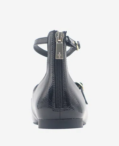 Kenneth Cole Nolita Ankle Strap Mary Jane Flat In Black Patent