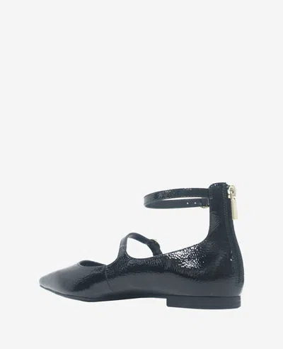 Kenneth Cole Nolita Ankle Strap Mary Jane Flat In Black Patent