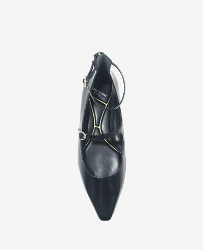 Kenneth Cole Nolita Ankle Strap Mary Jane Flat In Black Patent