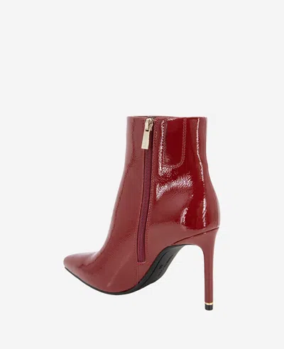 Kenneth Cole Quincy Bootie In Rio Red Black Patent