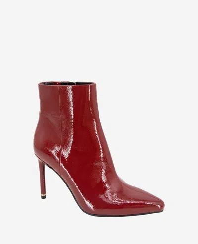 Kenneth Cole Quincy Bootie In Rio Red Black Patent
