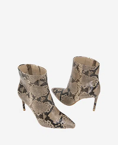Kenneth Cole Quincy Bootie In Taupe Snake