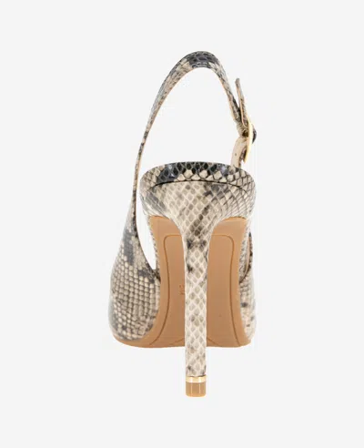 Kenneth Cole Women's Quinnly Pointed Toe Embossed High Heel Pumps In Taupe Snake