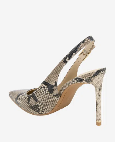 Kenneth Cole Women's Quinnly Pointed Toe Embossed High Heel Pumps In Taupe Snake