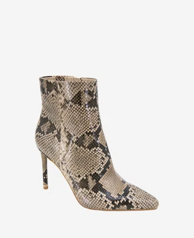 Kenneth Cole Quincy Bootie In Taupe Snake