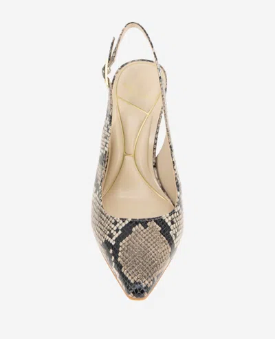 Kenneth Cole Women's Quinnly Pointed Toe Embossed High Heel Pumps In Taupe Snake