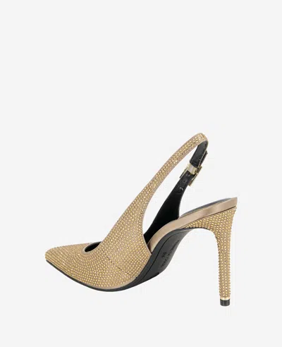 Kenneth Cole Quinnly Crystal Slingback Pointed Toe Pump In Shitake Crystal