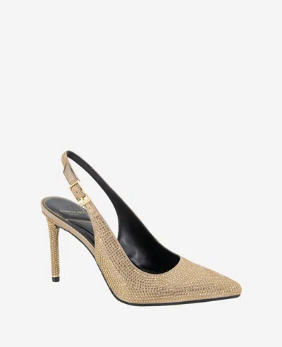Kenneth Cole Quinnly Crystal Slingback Pointed Toe Pump In Shitake Crystal
