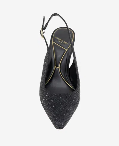 Kenneth Cole Quinnly Crystal Slingback Pointed Toe Pump In Black Crystal