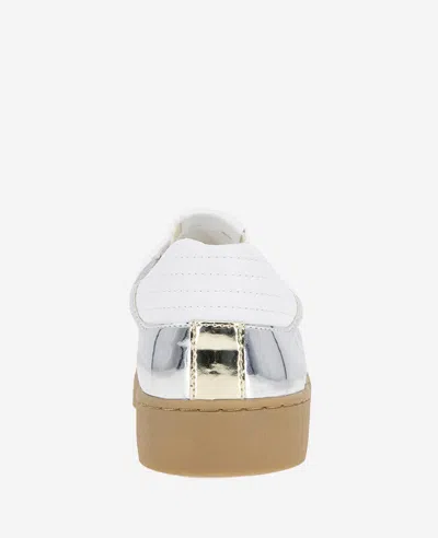 Kenneth Cole Sam Platform Sneaker In Silver Mesh