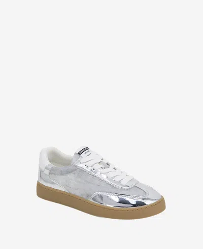 Kenneth Cole Sam Platform Sneaker In Silver Mesh