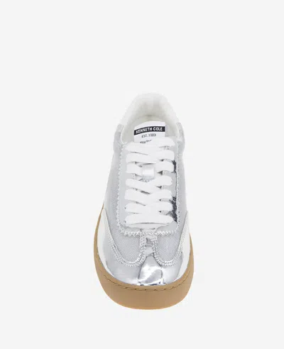 Kenneth Cole Sam Platform Sneaker In Silver Mesh