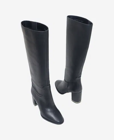 Kenneth Cole Yvonne Knee High Boot In Black Leather