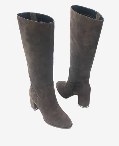 Kenneth Cole Yvonne Knee High Boot In Chocolate Suede