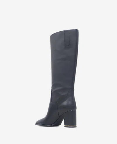 Kenneth Cole Yvonne Knee High Boot In Black Leather