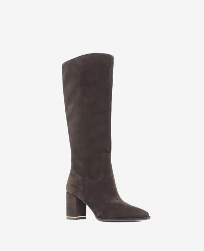 Kenneth Cole Yvonne Knee High Boot In Chocolate Suede