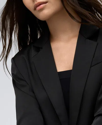 Kenneth Cole Satin Single-breasted Jacket In Black