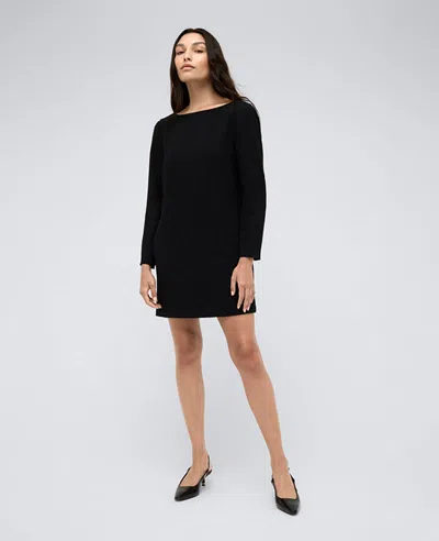 Kenneth Cole Draped Back Shift Dress In Black
