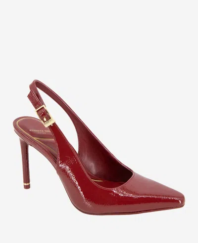 Kenneth Cole Quinnly Slingback Pump In Rio Red Patent