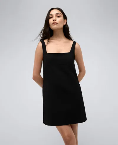 Kenneth Cole Open Back Strap Shift Dress In Black