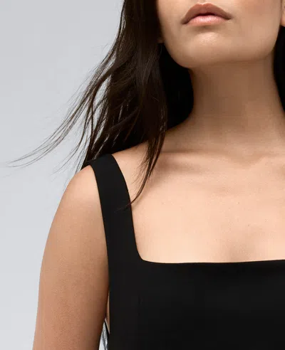 Kenneth Cole Open Back Strap Shift Dress In Black
