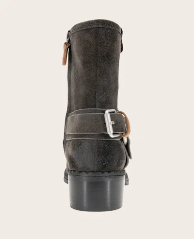 Gentle Souls - Barker Suede Moto Boot In Charcoal Suede