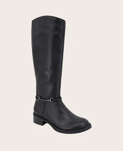 Gentle Souls Women's Barrett Tall Riding Boots In Black Leather