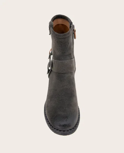 Gentle Souls - Barker Suede Moto Boot In Charcoal Suede