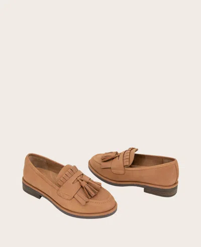 Gentle Souls Women's Cydney Tassel Loafer Flats In Ginger Leather