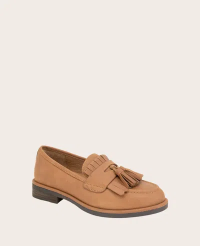 Gentle Souls Women's Cydney Tassel Loafer Flats In Ginger Leather