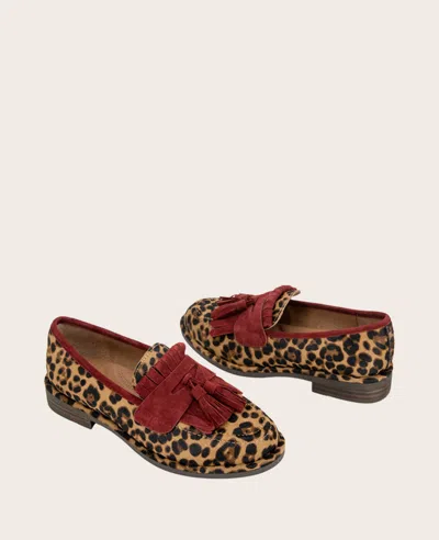 Gentle Souls Women's Cydney Tassel Loafer Flats In Leopard Haircalf