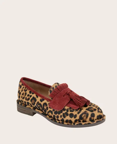 Gentle Souls Women's Cydney Tassel Loafer Flats In Leopard Haircalf